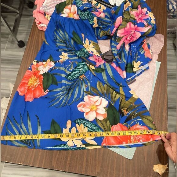 PQ SWIM Cora Floral Blue Cover-Up Pants.Size M/L - Picture 13 of 15